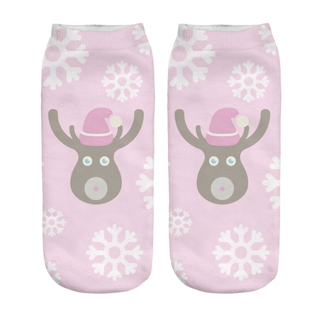 Jaycosin miehet naiset sukat harajuku skarpetki mukavat puuvillaiset joulusukat tossut lyhyt printti nilkka hauskat sukat kalsettiinit: C