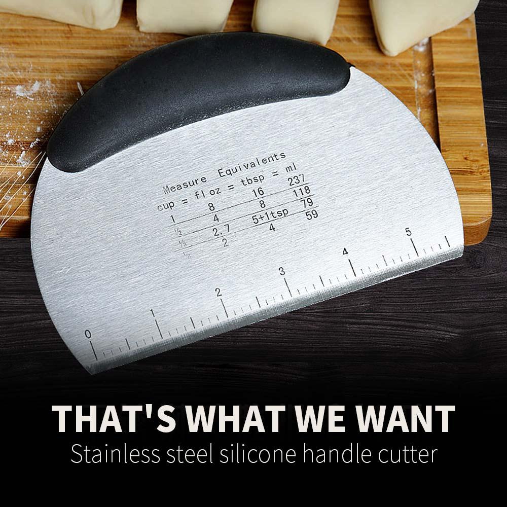 Stainless Steel Biscuit Cutter Dough Blender Cake Cookies Durable Pastry Scraper Heavy Duty
