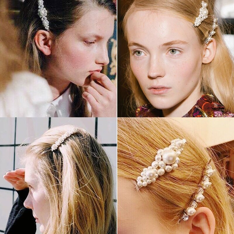 Presentes de cabelo de pérolas padrão geométrico, acessórios de cabelo para meninas, presente, 1 peça