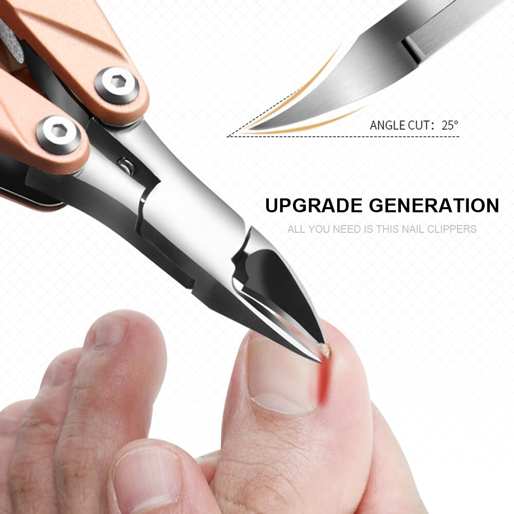 Nail Multiple Clippers Cutter Tools Stainless Steel Nipper Manicure Salon Home Easy Carry Fold Pedicure Precision Thick