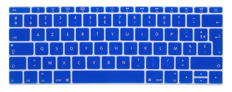 Französisch tastatur schutz Für macbook Retina 12 Profi13 EU-Geben Sie A1708 A1534 A1931 tastatur abdeckung Laptop zubehör Laptop Film: dunkel Blau