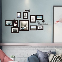 Wall Stickers Photo Frame Mural Home Picture Picture Decals Photo Frame DIY Decor 10x Bed Art Wall-Mounted Photo Frame