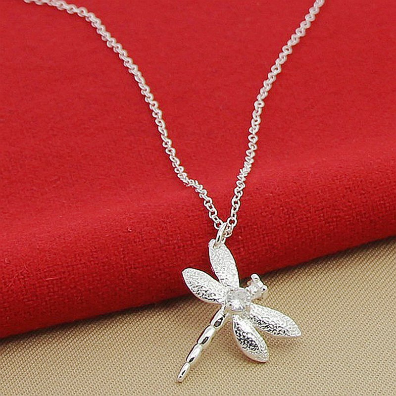 925 Sterling Zilver Insect Dragonfly Hanger Ketting Voor Vrouwen Sieraden