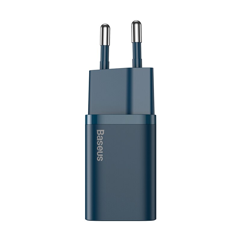 Baseus 20W Pd Super Si Usb C Lader Voor Iphone 12 Pro Max Ondersteuning QC3.0 Snel Opladen Draagbare Telefoon oplader Voor Ip 11 Pro Max: EU Blue