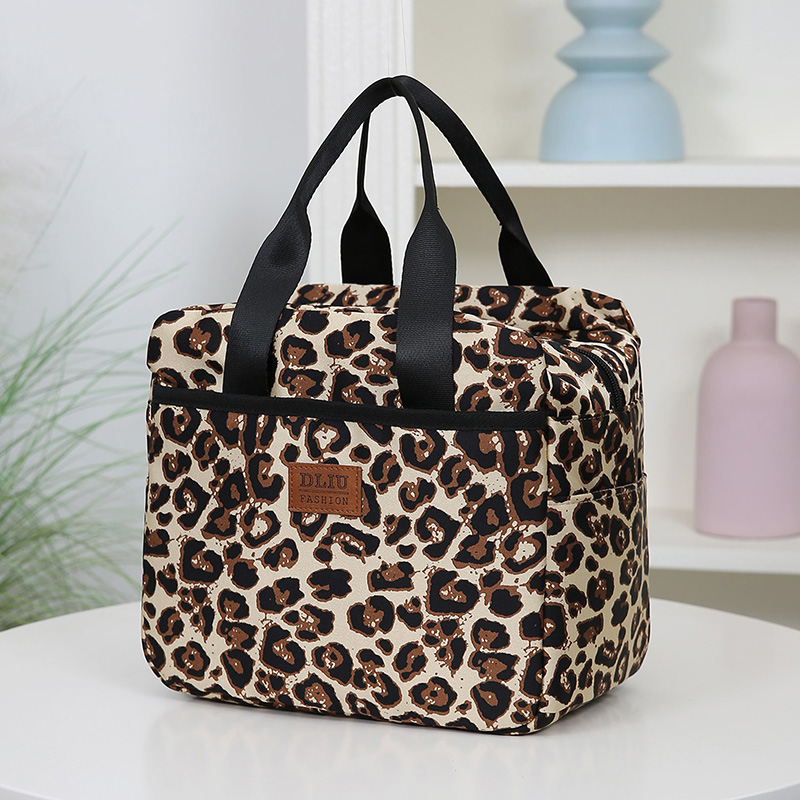 Bolsa de almuerzo de tela de nailon engrosada con papel de aluminio, fiambrera portátil de gran capacidad interior, bolsa de almacenamiento para trabajo, Picnic Scho: YELLOW