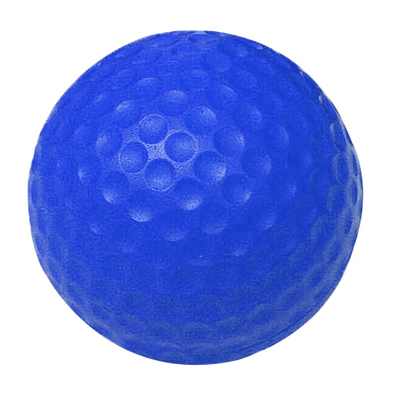 Pelotas de golf de PU sólidas, pelotas suaves para practicar en interiores, pelotas de espuma para sala de ejercicio ZJ55: Azul