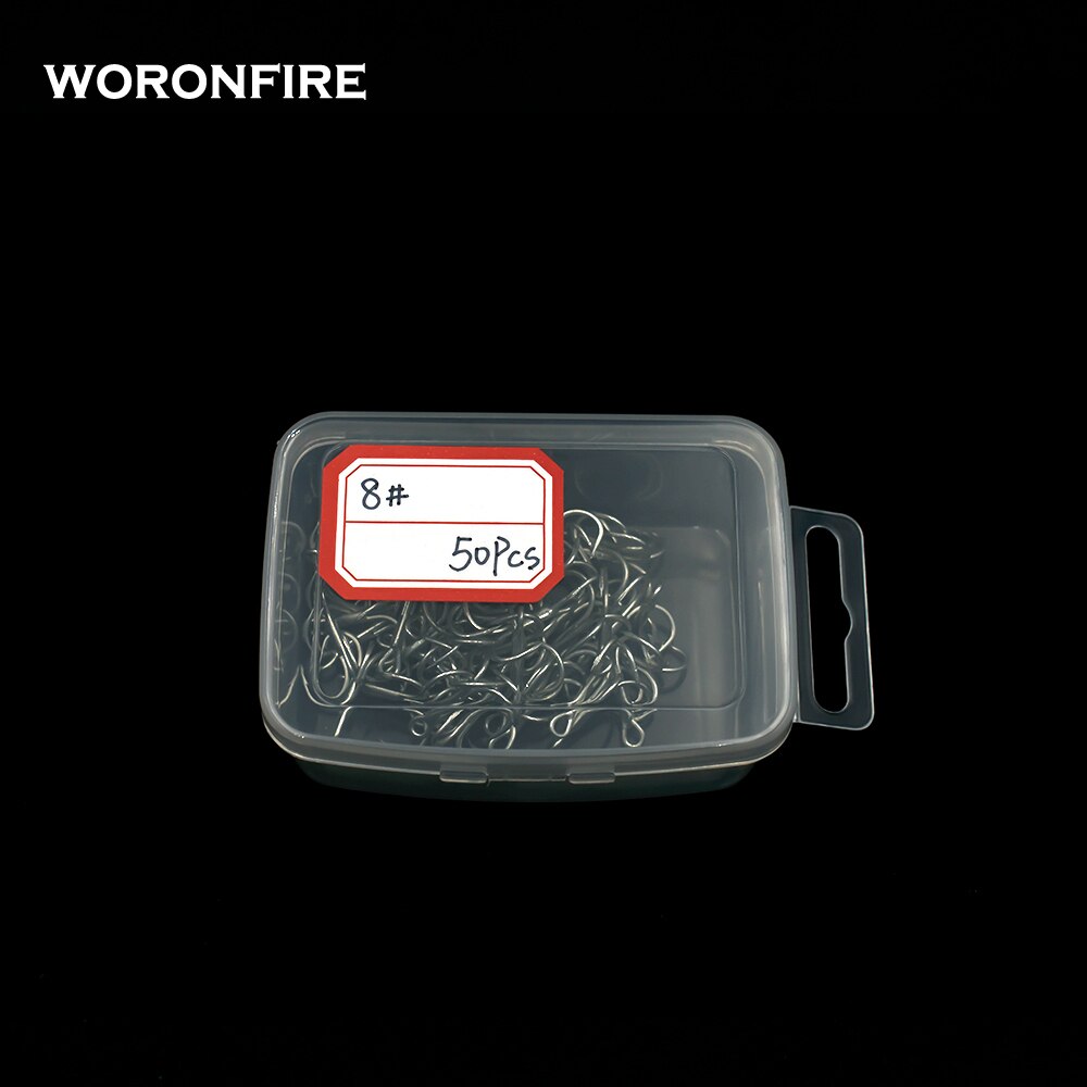 50 sztuk/pudło Haczyki wędkarskie Wysoka stal Materiał węglowy Treble Haczyk wędkarski Okrągły składany Bass słonowodny 4 # 6 # 8 # 12 # Haki kolczaste: Niebieski