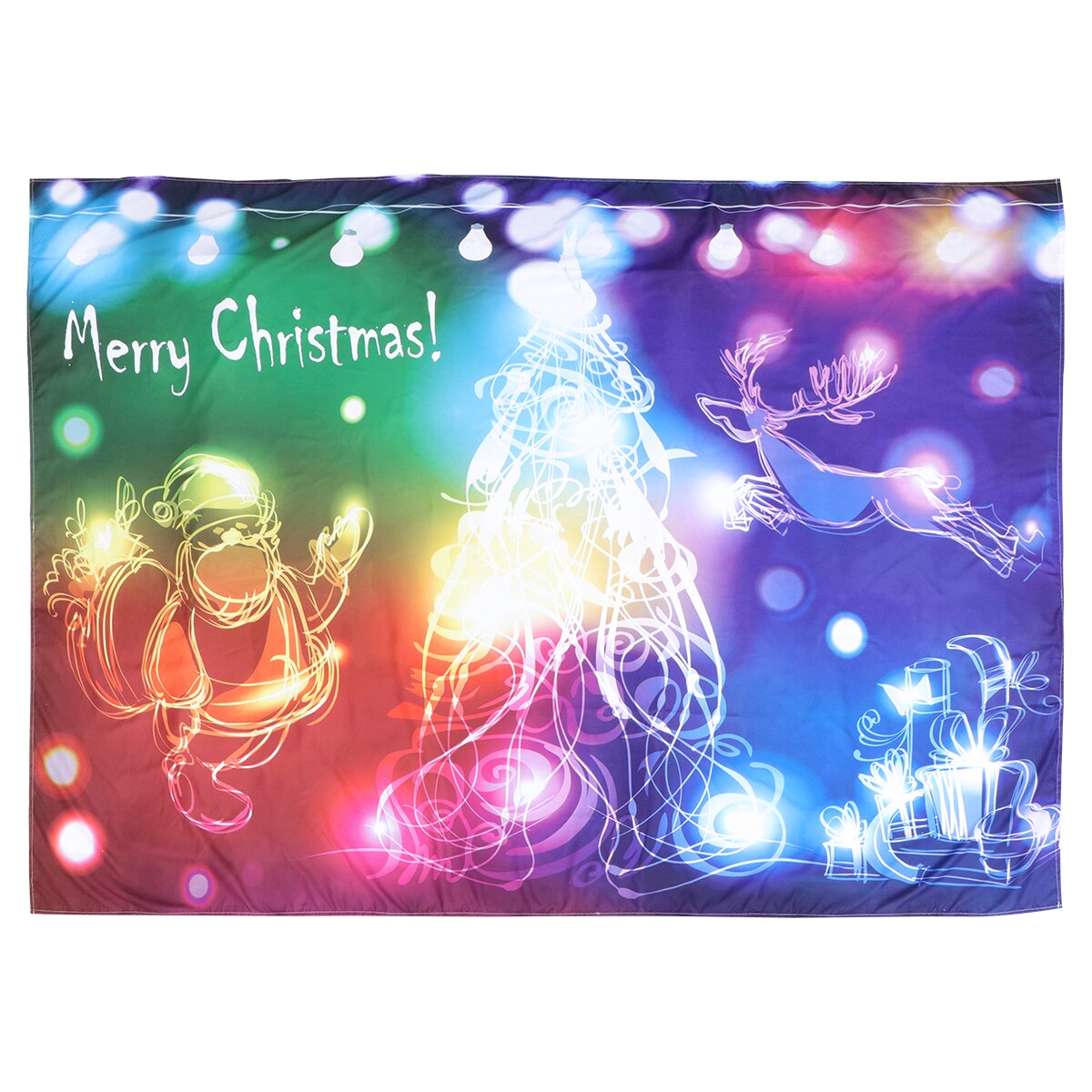 1PC Christmas Wall Tapestry Background Wall Cloth Wall Decorative Hanging Cloth: Light