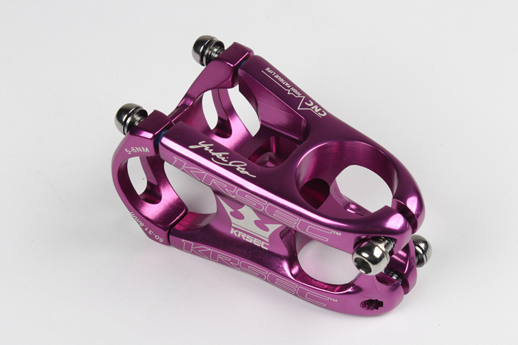 KRSEC MTB Mountainbike Stem CNC Radfahren Lenker Fahrrad Vorbauten Kreuz Land Rennrad Zubehör 31.8*28.6*50mm: Lila