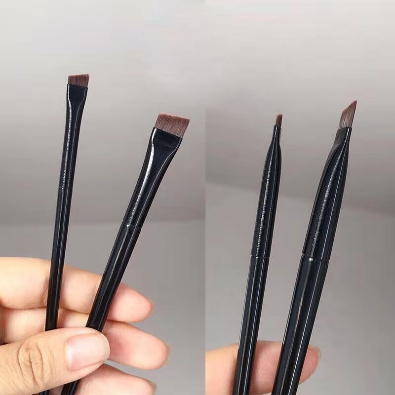 Cepillo de gusano de seda para nido, brocha fina de cabeza oblicua para cejas, Lápiz Delineador de ojos, cepillo de maquillaje portátil, pelo liso de fábrica