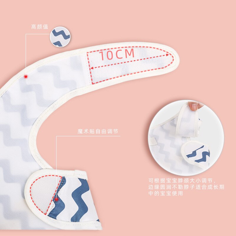 Ergonomie Waterdicht Wasbaar Baby Eten Bib Stereo Ultralichte Maaltijd Pocket Baby Kind Grote Speeksel Pocket