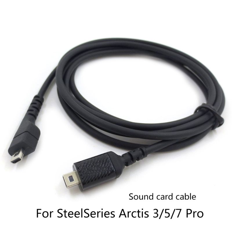Replacement Sound Card Extension Cords Audio- Cables For Steel-Series Arctis 3/5/7 Pro Gaming Headphone