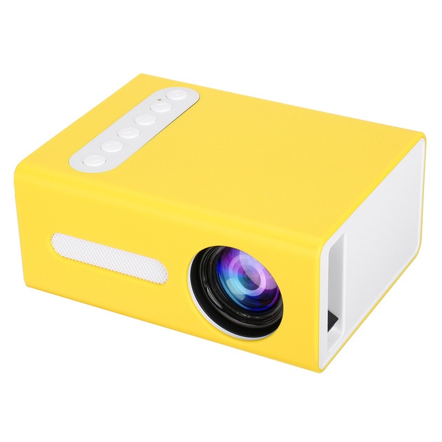T300 110-240V Pro Led Mini Projector Ondersteunt 1080P Av Hdmi-Compatibel Usb Audio Projector Hd home Cinema Media Video Player: Yellow US plug