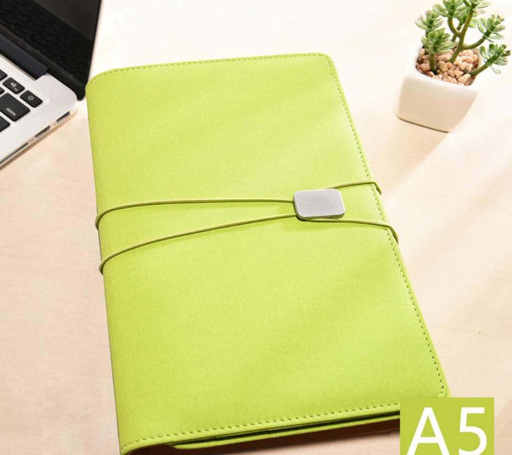 Carnet de notes de bureau, carnet de notes remplaçable, carnet de notes, Journal intime, feuille lâche, multifonction, à spirale, comme: Green