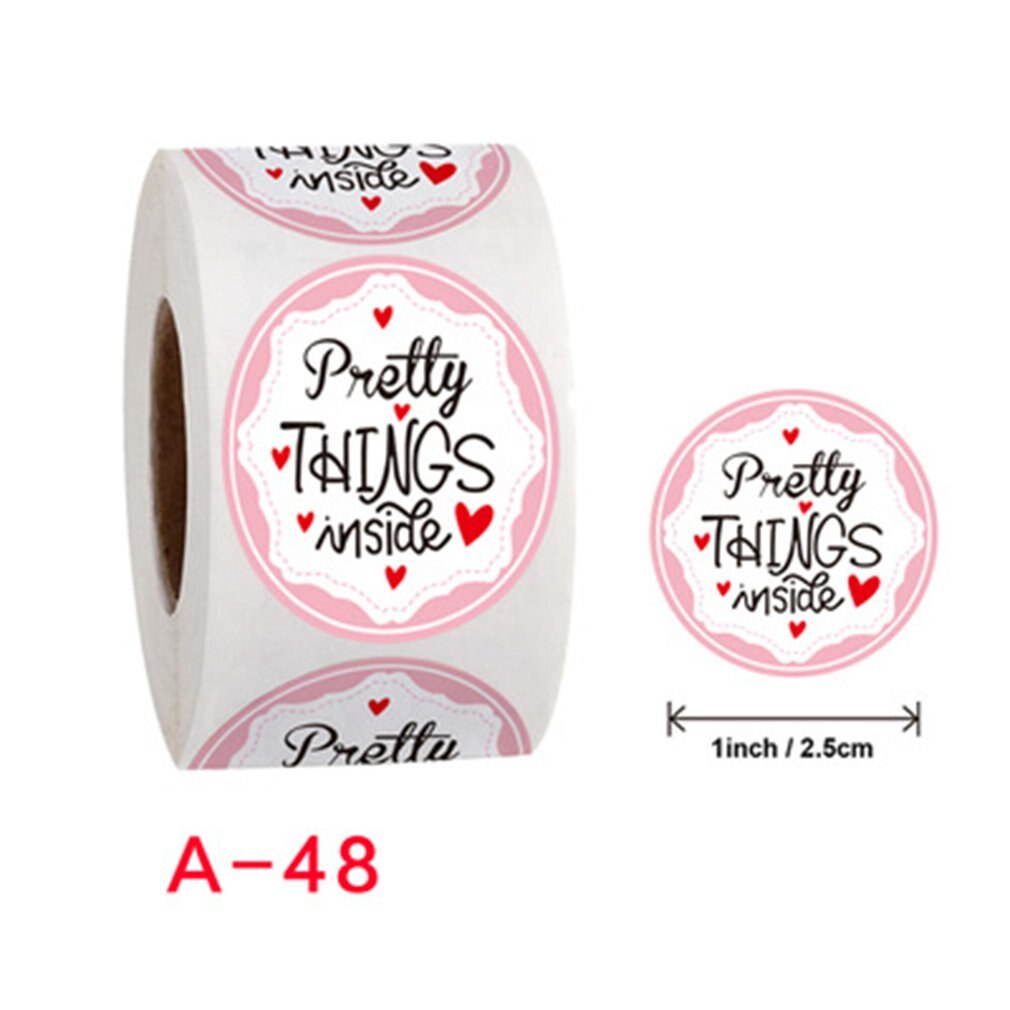 Installeren Diy Dank U Bloemen Patroon Bruiloft Decoratie Stickers Koperen Plaat Zelfklevend Materiaal Ronde 1 Inch: A-48