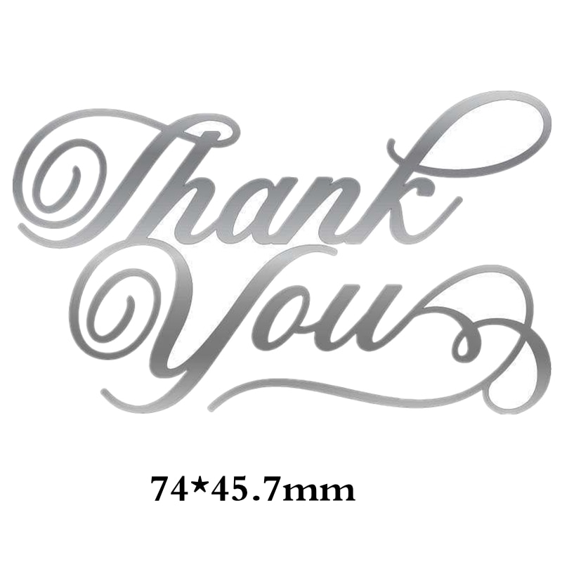 Word Letter Collection Metal Cutting Dies Stencil For Diy Scrapbooking Paper Cards Crafts Emobossing Decorationg Newest: 8 thank you