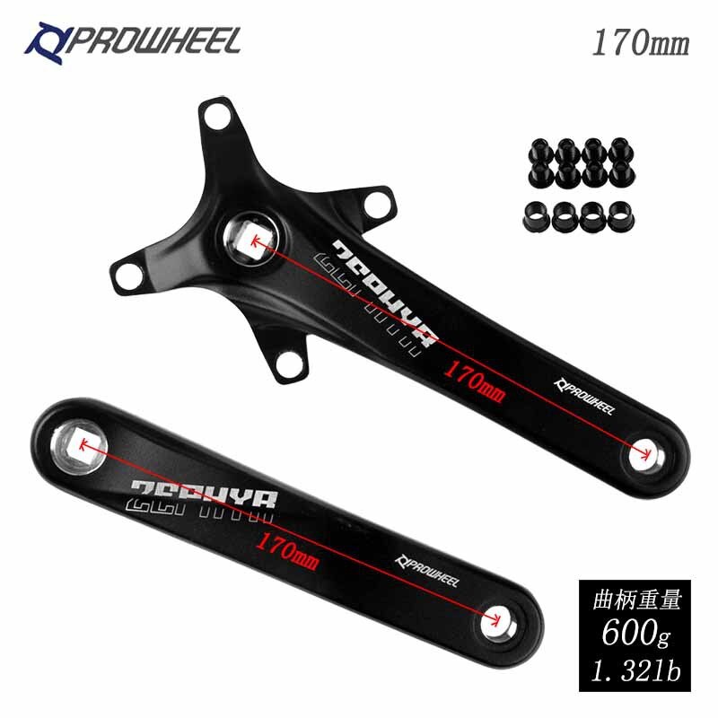 Pédalier Mono Plateau Vélo Route Pédalier Vélo Homoyoyo Simple 52T - Manivelle 170mm Pour VTT Et Vélo Route Plateau Velo
