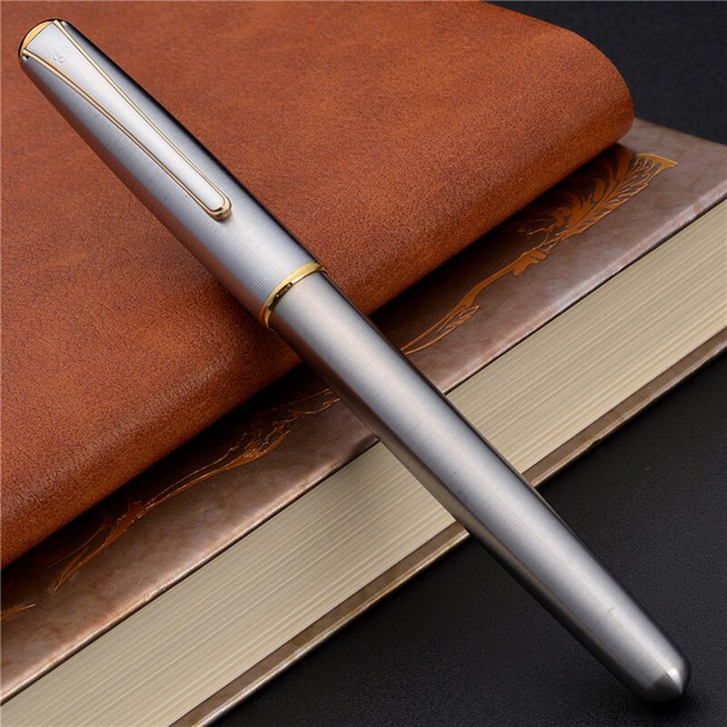 Hero 704 Metal Ink Fountain Pen Silver Plated Luxury Signature Writing Pen Buy 2 Pens Send