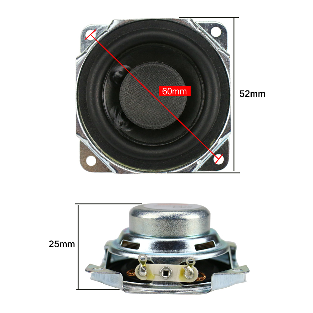 GHXAMP 2 inch Full Range Speaker 8ohm 10 W Neodymium Bluetooth Speaker DIY 52mm Volledige Frequentie Luidspreker Rubber Rand 2 PCS