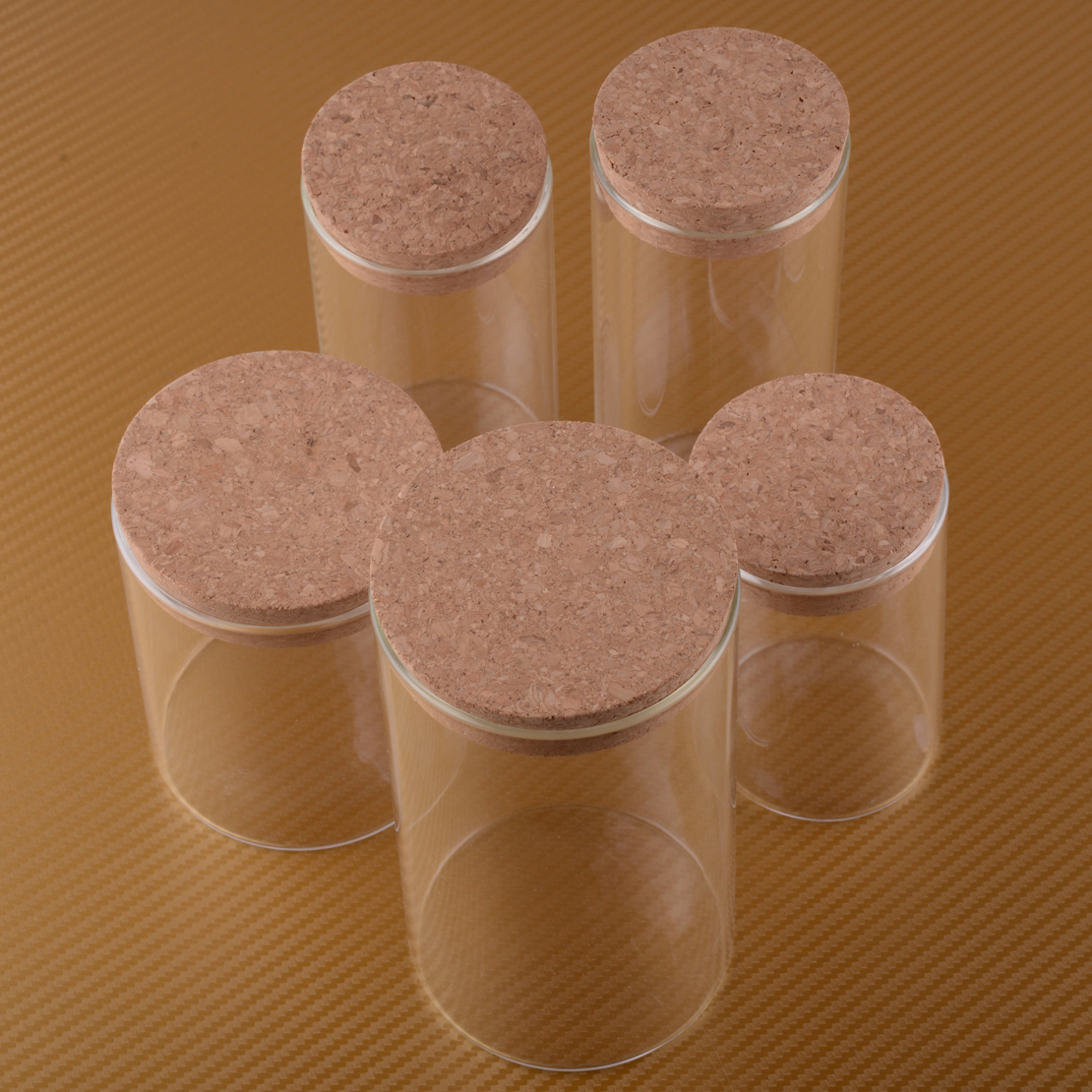 Glass Kitchen Canister Snack Sugar Tea Storage Container Jar Bottle Transparent with Cork Kitchen Accessories