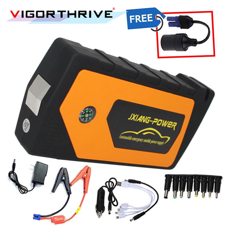 Batteri booster 12v multifunktionsbil jump starter nødstart enhed power bank billader til bil output bærbar