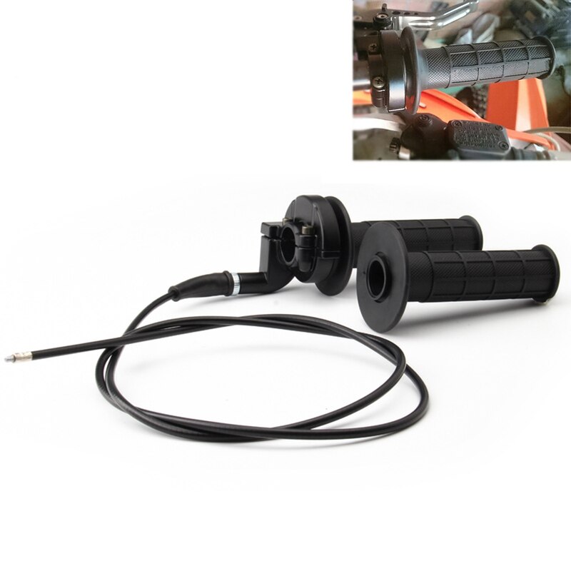 1Pair Universal Motorcycle Scooter Moped throttle handle Black Cable Kit 7/8'' 110-250cc acceleration hand with throttle line