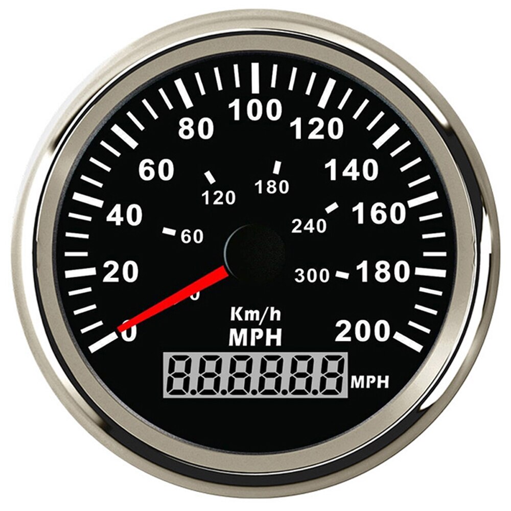 Waterproof Car GPS Speedometer Gauge 200 mph Truck Boat Speedometer Gauge with Backlight and GPS Antenna Sensor: BS
