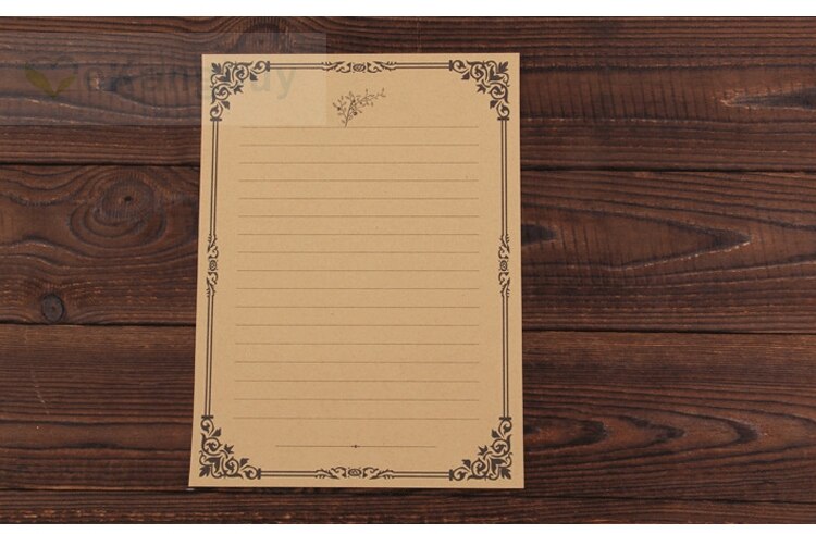 80sheets Vintage Kraft Letter Paper European Style Writing Paper Office School Stationery supplies