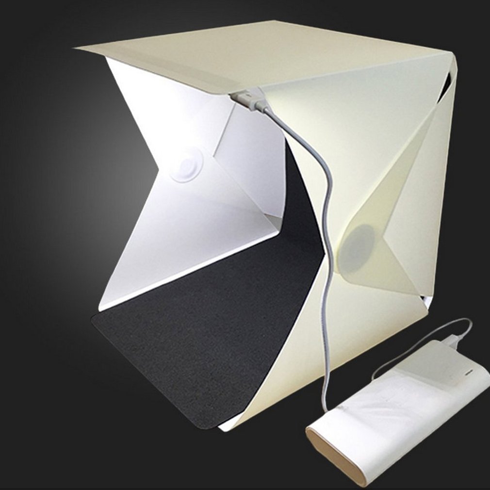 Mini Falten Leuchtkasten Fotografie Foto Studio Softbox LED Licht Weichen Kasten Foto Hintergrund Bausatz Licht Kasten für DSLR Kamera