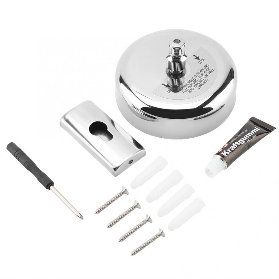 2.8m Stainless Steel Clothesline Retractable Clothes Line Dryer Indoor Outdoor Laundry Single Clothesline Clothes Drying Line: Default Title