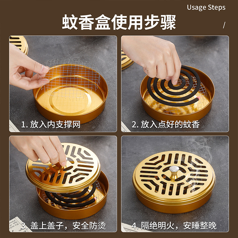 Mosquito Coil Tray Portable Mosquito Coils Holder Summer Outdoor Camping Indoor Home Hotel Insect Anti-Mosquito Repellent Tools
