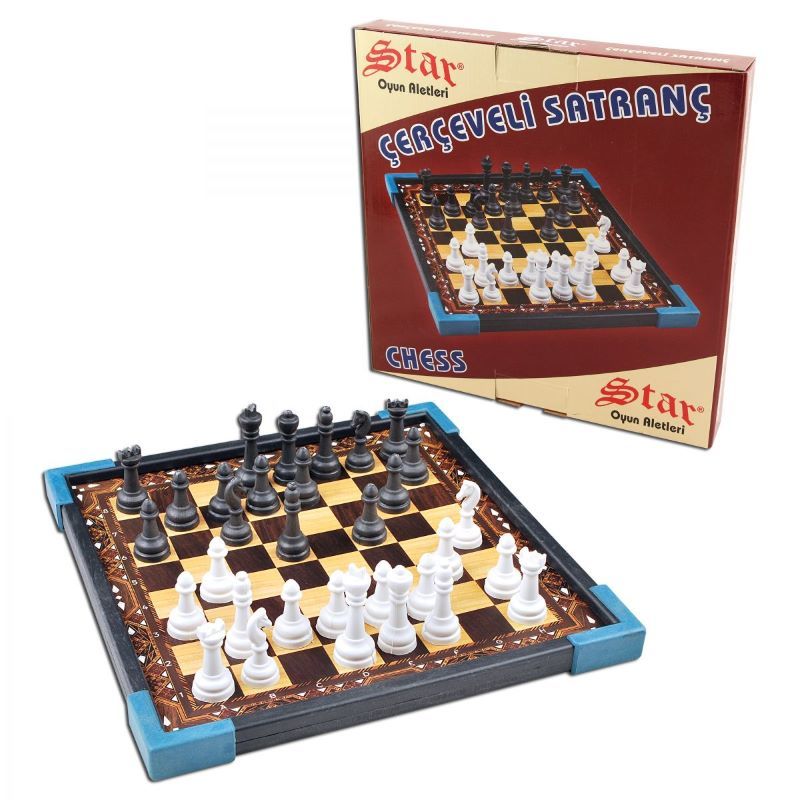 Hi Professionele Schaken Dammen Backgammon Sets Houten En Plastic Opties: Framed Chess Set 32X32