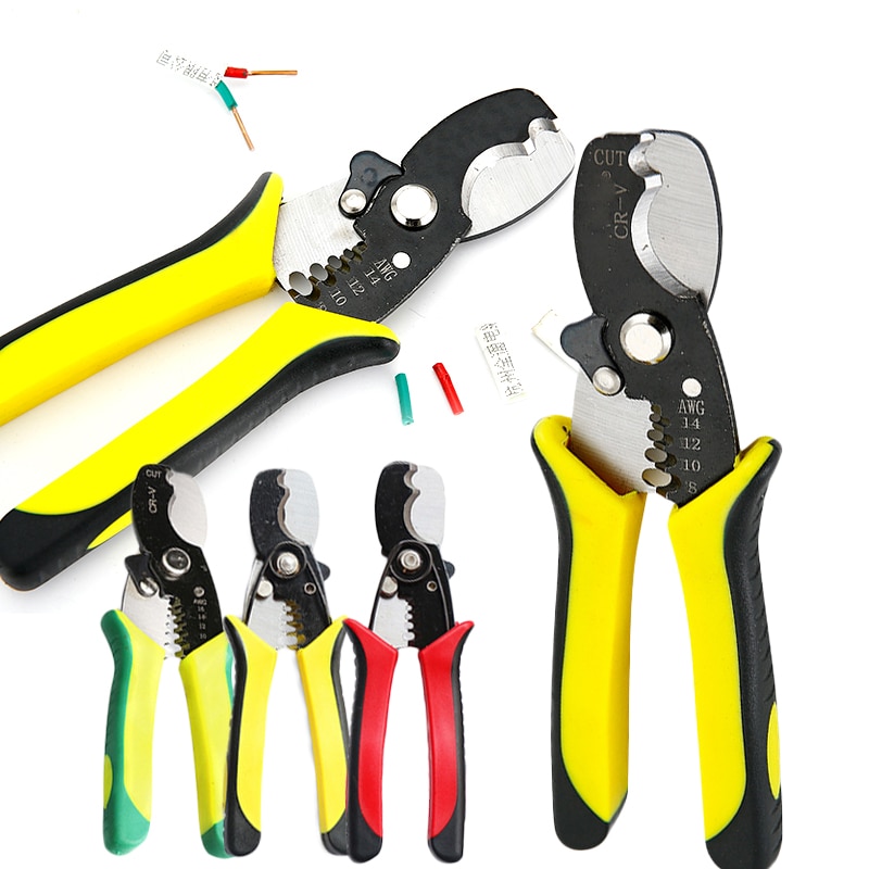 1PCS Automatic Wire Stripper Pliers Cable Stripping Crimper Crimping Tools Multifunction Fit 8/12/14/16 AWG Wire Pliers