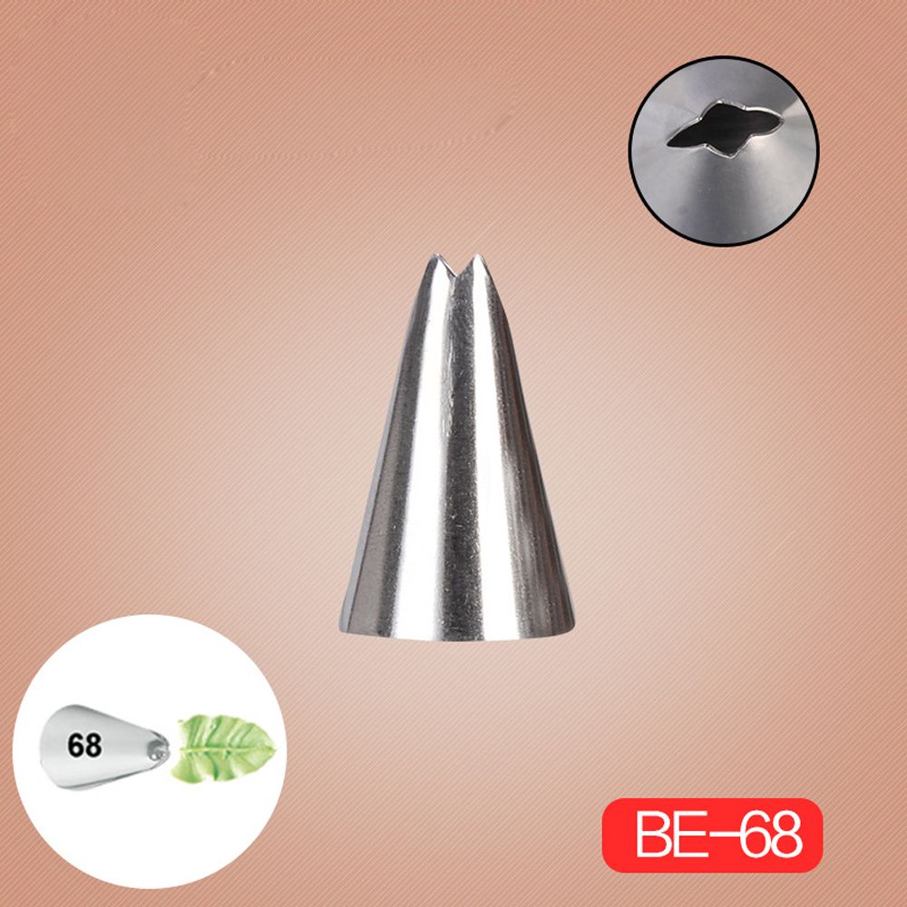 Mode 1 PCS Bladeren Mondstuk Rvs Icing Piping Nozzle Pastry Tips Cake Decor Tool Bakken Accessoires: Donker Kaki