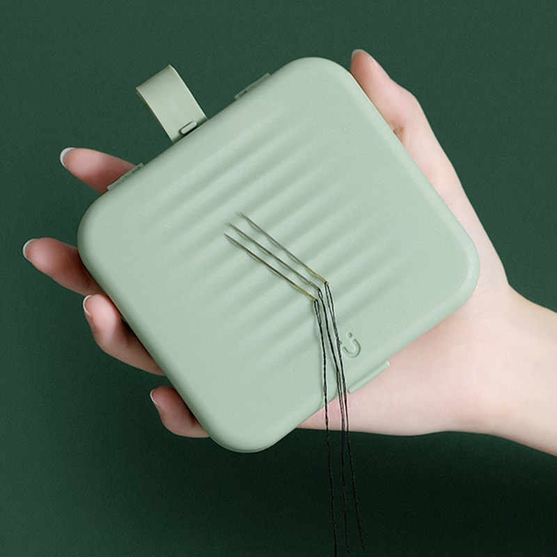 Plastic Magnetic Sewing Box Set Household Sewing Storage Bag Boxes Small Hand Sewing Needles Embroidery Tool Storage Accessories