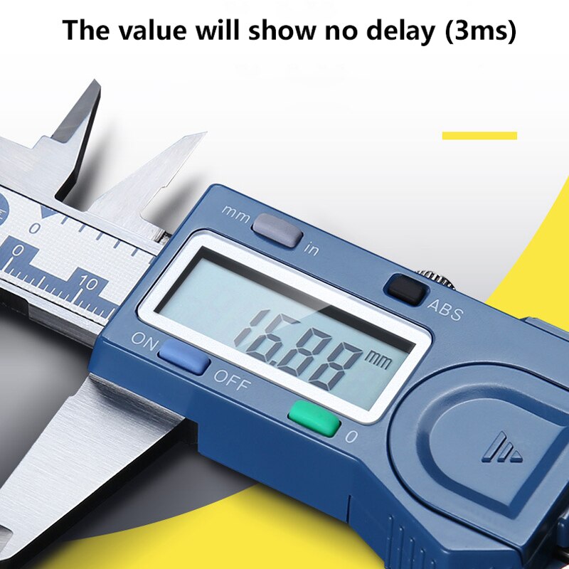 pied à coulisse numérique en acier inoxydable, 150mm, haute précision, mesure électronique, réponse 3ms