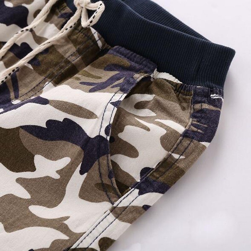 Pantalones cortos DE algodón para bebés DE PEACH , pantalones deportivos DE camuflaje para niños, pantalones casuales a la hasta la rodilla para niños