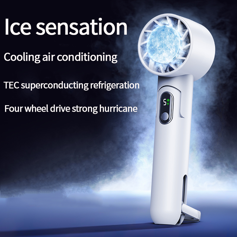 Xiaomi Kühlung Eisbeutel Mini-Handventilator faltbar hängender Hals tragbar USB-Außenladung Bao 4000 mAh 5 Geschwindigkeiten Ventilator