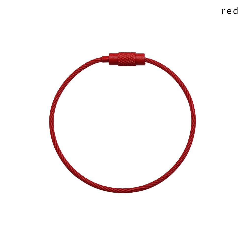 LLavero de alambre de acero inoxidable para escuela, suministros de oficina, herramienta de senderismo al aire libre, nuevos juegos de escritorio, 10 Uds.: red