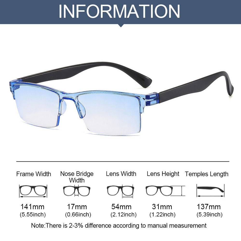 Gafas de lectura con Zoom automático para hombre y mujer, lentes de lectura inteligentes con Anti rayos azules, autoenfoque, potencia, Media llanta, para ordenador