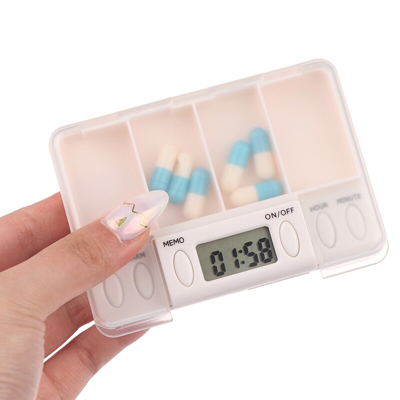 6 Grid Pill Box Medicine Storage Box Smart Electronic Timing Reminder Medicine Boxes Alarm Timer Pills Organizer Pill Container
