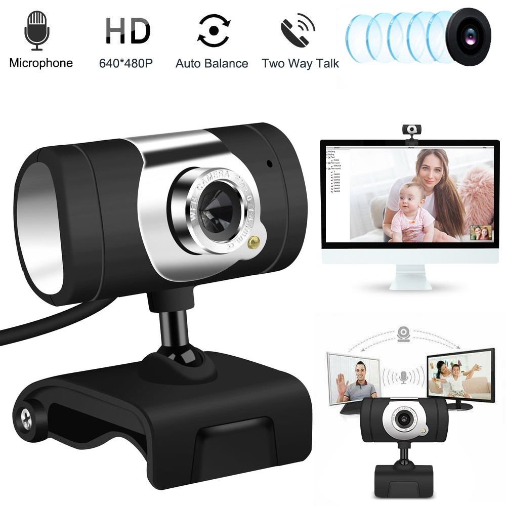 Hd Webcam 480P Usb Camera Video-opname Webcam Met Microfoon Voor Pc Computer Laptops Usb Webcam