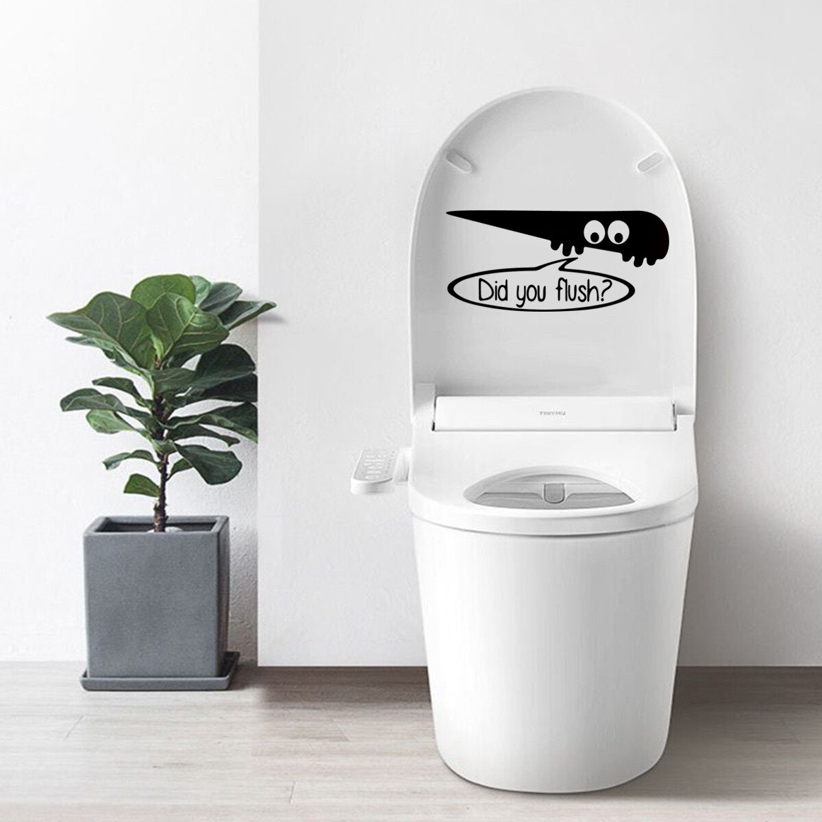 Grappig Engels Zin Heb Je Flush Toilet Sticker Kids Spoelen Herinnering Badkamer Decor #586