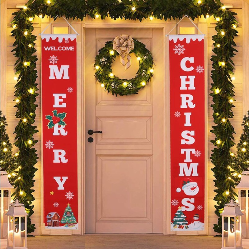 God jul banner jul veranda peis vegg skilt flagg for julepynt utendørs innendørs