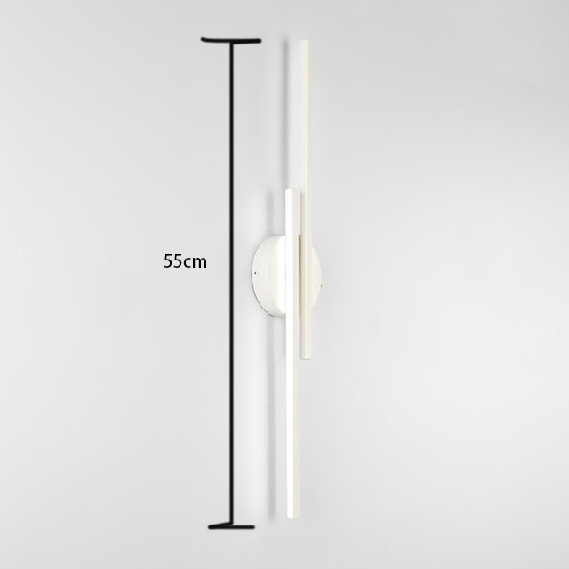 Simplicity led-væglamper egnet til stue, tv, baggrundsvæg, nordisk trappe, korridor, arbejdsværelse, dobbeltlinjelys: Xl / Sort
