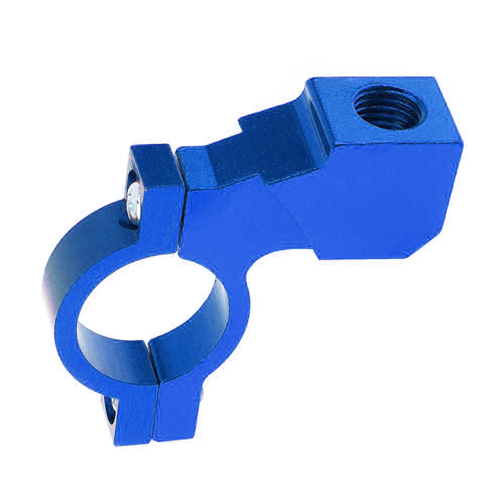 Motocicleta Rear View Mirror Bracket Mount Holder Clamp, Motocicleta Guiador Retrovisor Mirror Clamp, Rosca 10mm: Azul