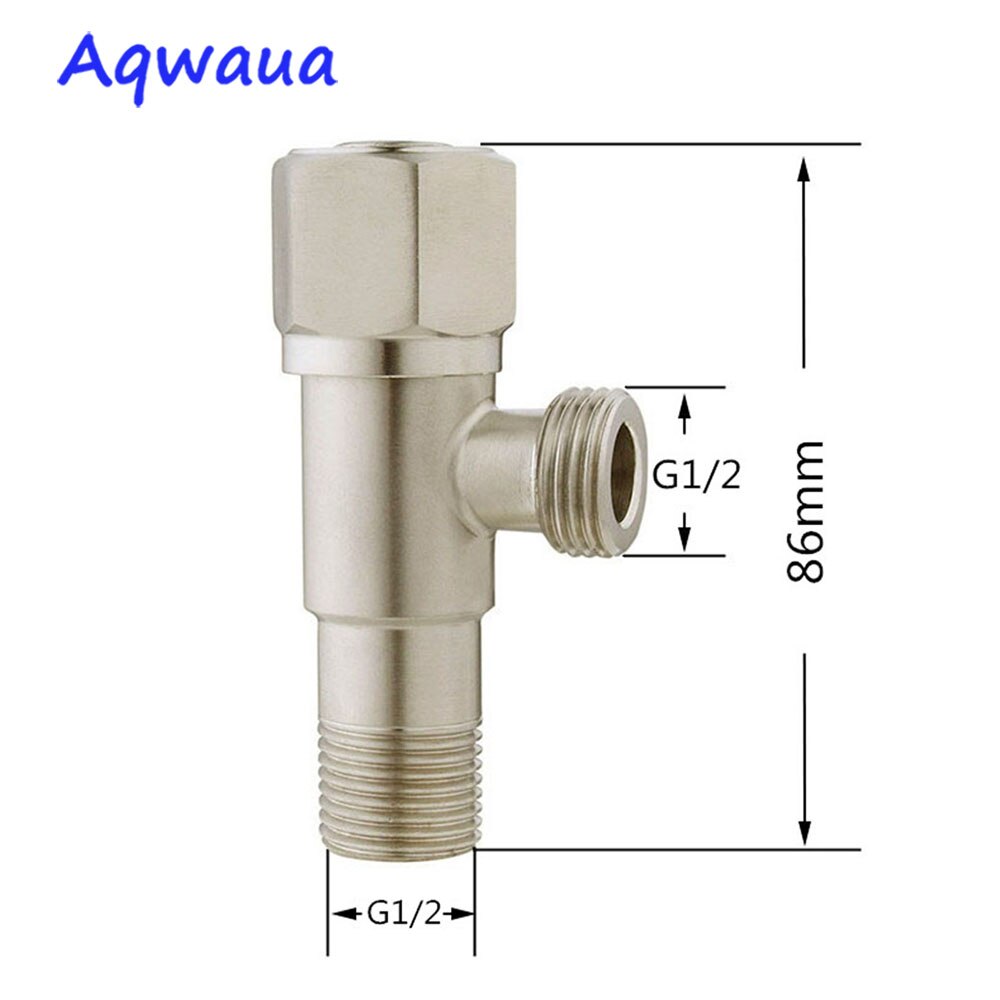 Aqwaua Toilet Angle Valve Faucet Angle Valve Stainless Steel Diverter Toilet Stop Valve Kitchen Accessories Bathroom Accessories