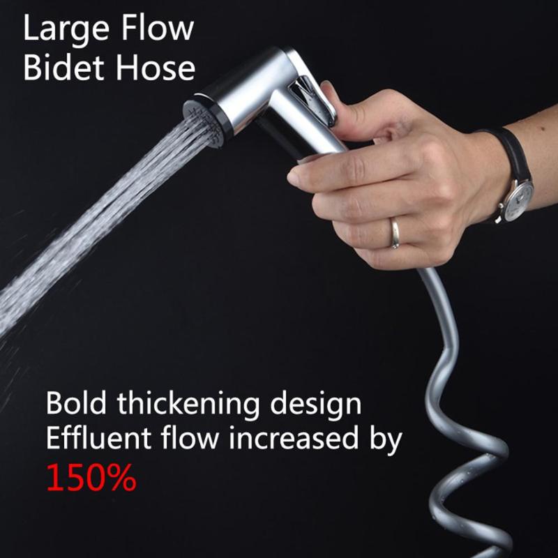 Manguera de ducha Flexible de PVC de 200cm, 2m, resorte de plástico para fontanería de agua, pulverizador de bidé, tubería de agua, suministro de baño