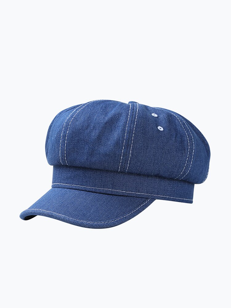 Lente En Herfst Engeland Retro Baret Damesmode Koreaanse Stijl Trendy Achthoekige Cap Dames Krantenjongenspet Cap: Blauw