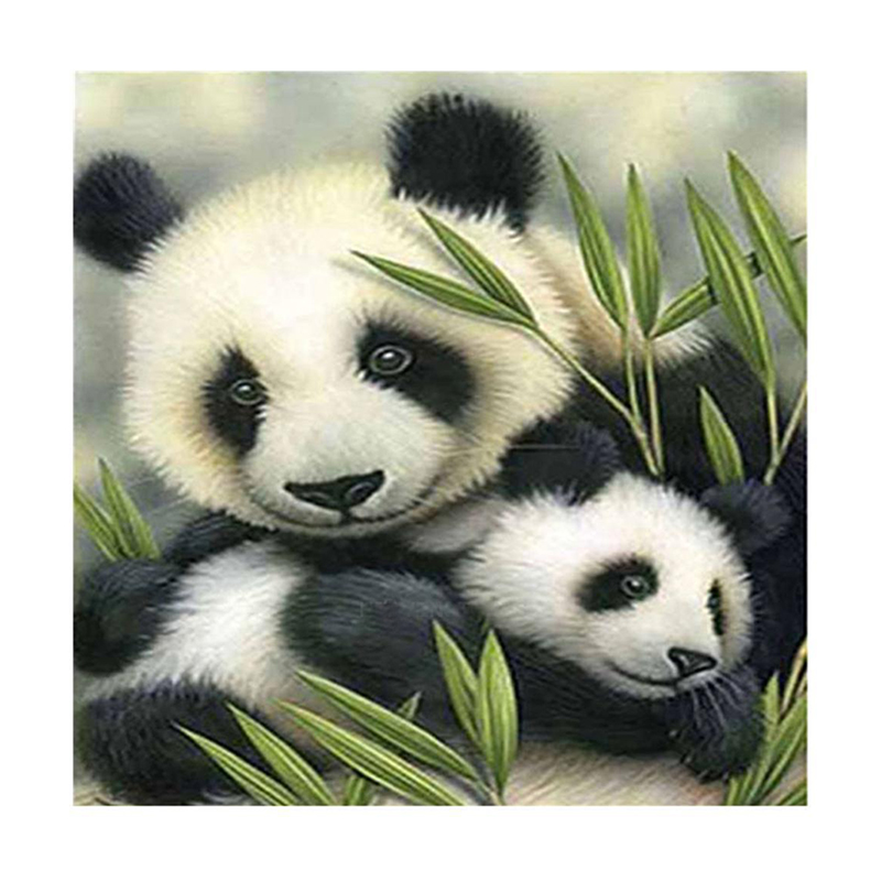 Diy 5D Diamant Schilderij Borduurwerk Twee Panda Omhelzing Kruissteek Tool Set Gereedschap Decoratie